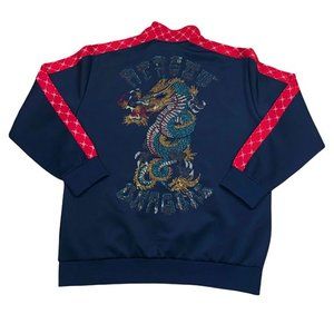 Reason Track Jacket Mens 3XL Full Zip Embellished Bling Rhinestones